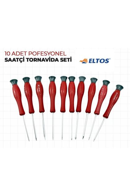 Eltos Saatçi Tornavida Seti 10parça/klemens Düz-tork-yıldız Set