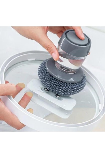 Dishwashing Sponge with Detergent Tank Practical Cleaning Sponge Bathroom Sink