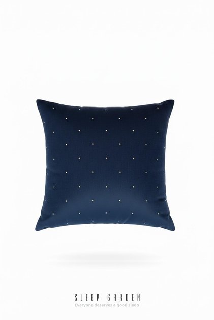Erguvan Series Velvet Blue Stone Decorative Throw Pillow Cover 45X45