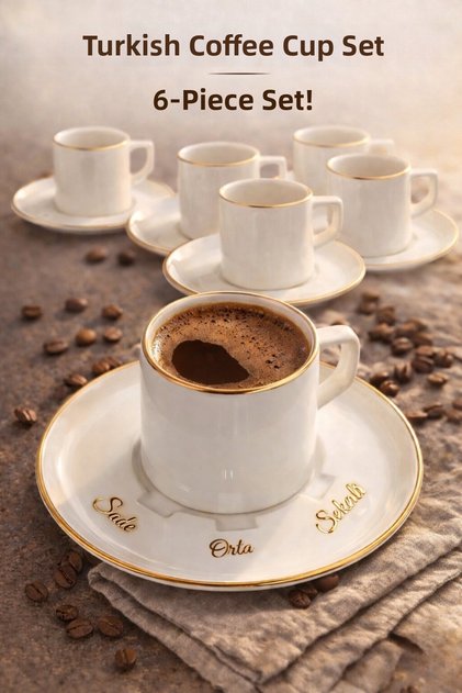 Olika Mira 12 Piece Cup Set Gold