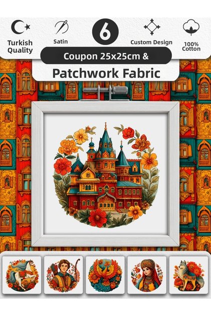 Patchwork Fabric Set – 100% Cotton Patterned Fabric Coupons for Sewing and Hobby