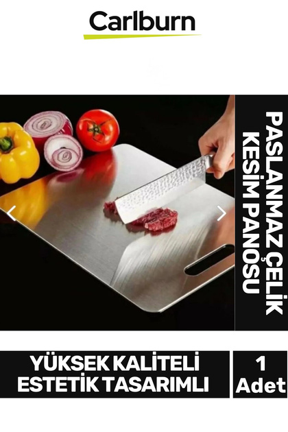 Durable Non-Slip Surface Stainless Steel Vegetable Fruit Meat Cutting Board with High Quality Aesthetic Design