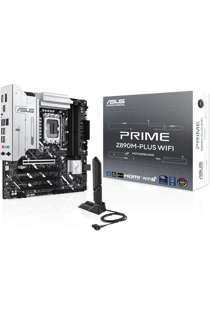 PRIME Z890M-PLUS WIFI Intel LGA1851 Z890 DDR5 8400+MHz(OC) ATX Gaming (Oyuncu) Anakart