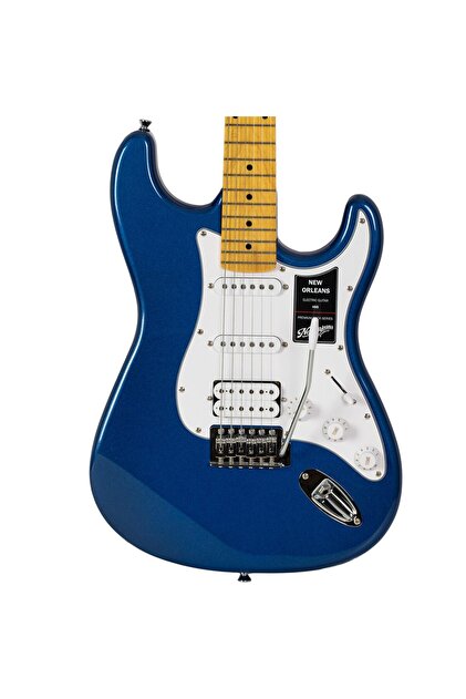 new orleans Nhs9720blu Hss Elektro Gitar Kılıf Ve Jack Kablosu