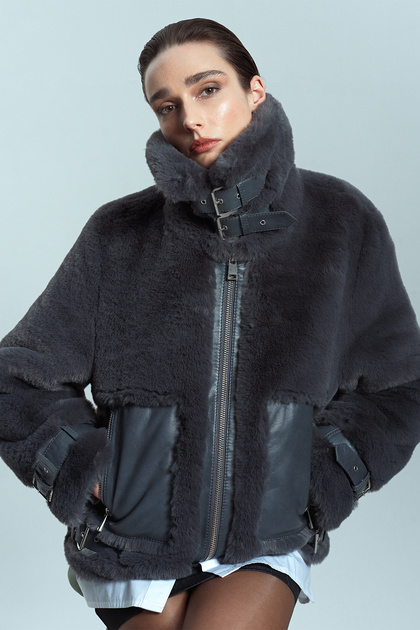 Derimod Kitzbuhel Kadın Gri Teddy Mont 24WGP5231FF - Fiyatı, Yorumları