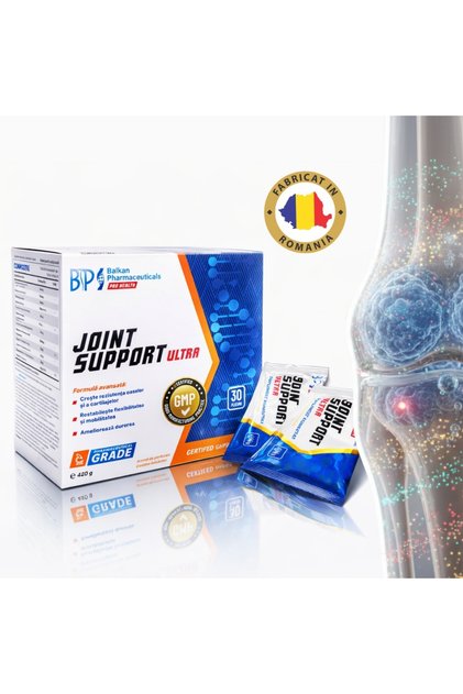 Joint Support Ultra, 30 plicuri, 12 ingrediente active, articulati, GMP, aroma portocala