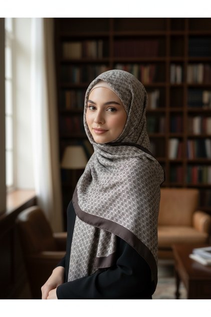 Mk Stripe Pattern Soft Shawl 190 X 75