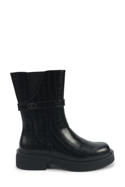 Canger2 5Pr Black Women's Flat Boots