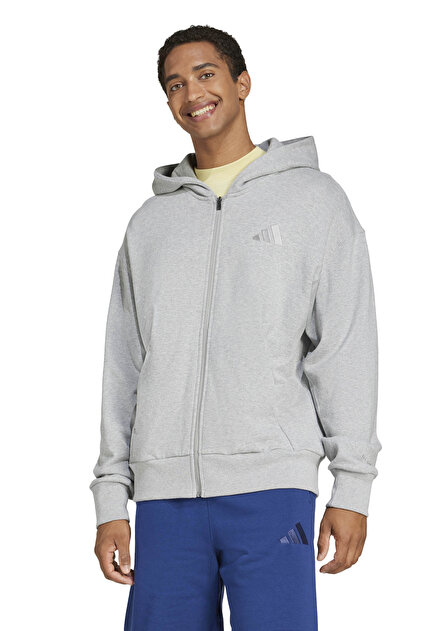 adidas M A SZN FT FZ GRI Erkek Fermuarlı Sweatshirt - Fiyatı