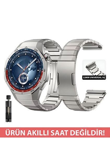 Huawei Watch Gt2 Gt2e Gt3 Gt4 Gt 5 Gt6 Gt7 Pro Se Elite 46mm Uyumlu 22mm Titanyum Metal Kordon