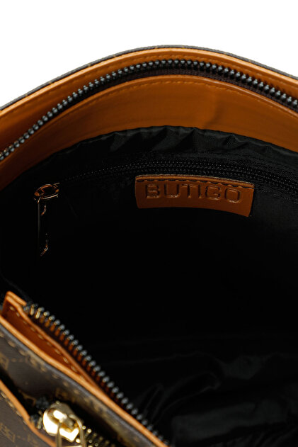 Butigo MNG KLSK YENI CPRZ 5FX KAHVE MULTI Kadın Çapraz Çanta