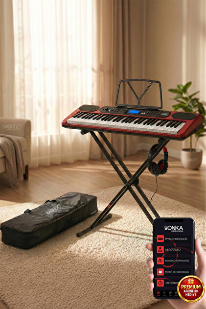 Midex PS-5200BK-HSS Pro Org 61 LED Işıklı Tuş Hassasiyetli