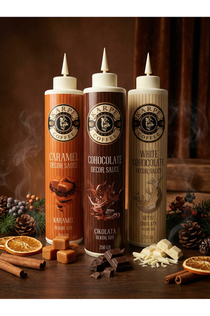 KARPE COFFEE ÇİKOLATA-BEYAZ ÇİKOLATA-KARAMEL 3'LÜ Dekor Sos 750gr