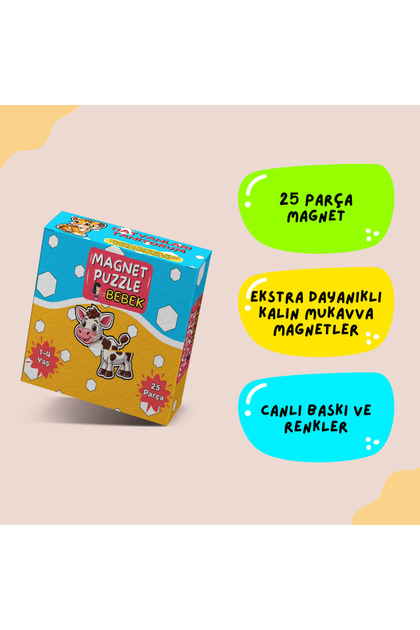 minkino 2'li Magnet Puzzle Seti | 1 Alana 1 Bedava | Hayvanları