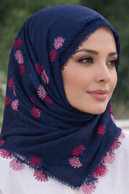 İğne oyası,tesettür,baş örtüsü,yazma ,