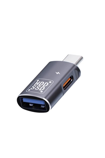 2in1 Type-C To Type-C Ve Usb Dönüştürücü Çevirici Otg Type-C To Şarj Ve Otg 3.0 Dönüştürücü