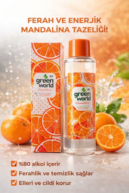 Green World Mandalina Eau de Kolonya 400 ml