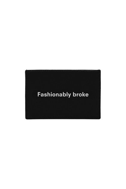 حامل بطاقات من الجلد الأسود من Fashionably Broke KeinxDesa