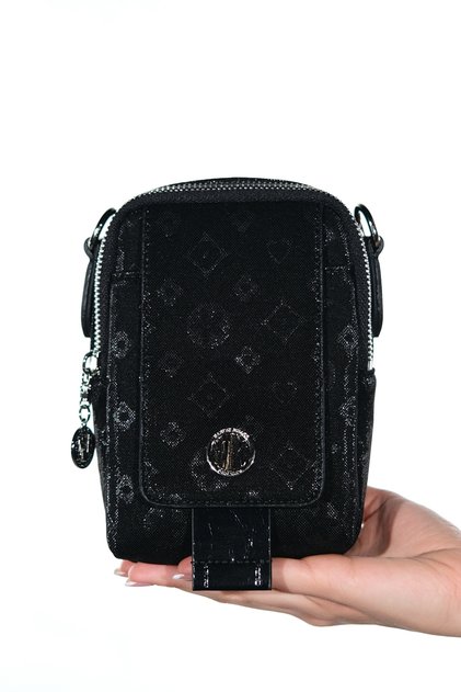 Belena Black Printed Women's Crossbody Bag