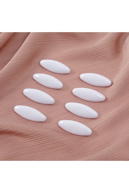 Clear 03 8pcs Hijab Pins Set with Plastic Cover, Safety Scarf Clips, Non-Slip Oval Brooch Pins for H