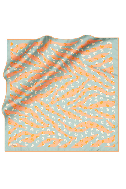 Salmon 90X90 Silk Twill Scarf