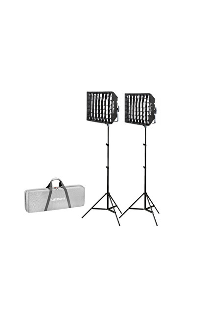 LP600R K2 RGB 2'li Softboxlı Panel LED Işık Kiti (Kolay Kurulum Her Şey Dahil Işık Kiti)