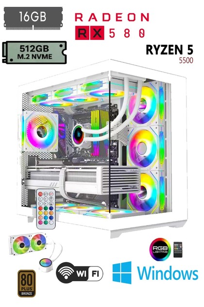 RAMTECH BİLGİSAYAR Great V5 Ryzen 5 5500 RX 5700 XT 8GB E. Kartı
