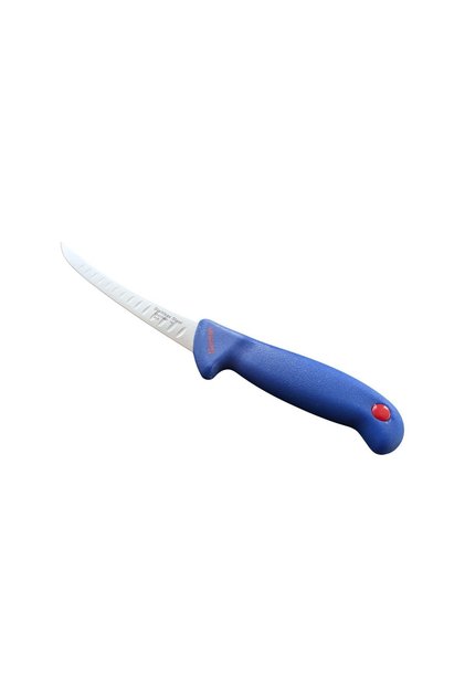 Cutit profesional macelarie, NR.13, 5 inch, lama filetata dezosat, otel inoxidabil, albastru