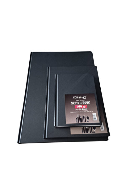 画集セット Vox Art Sert Kapak Eskiz Çizim Defteri 3'lü Set (A3+A4+A5) 160 gr