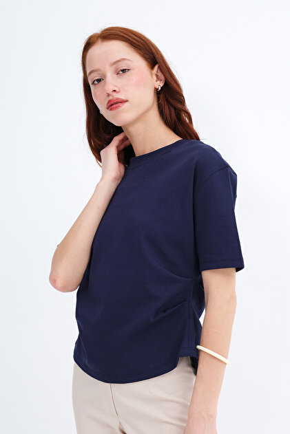 Addax Yanı Büzgülü T-shirt P4559 - Fiyatı, Yorumları