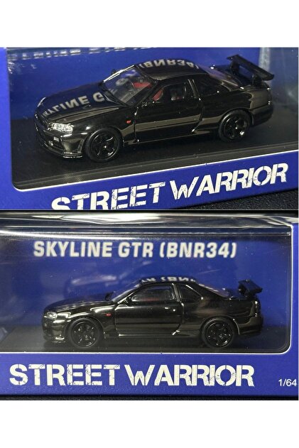HOT WHEELS Street Warrior Nissan Skyline R34 GTR V-Spec II (Chrome
