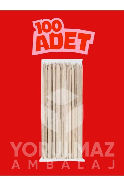 Adana Çöp Şiş 24 cm 100 Adet – Ahşap Barbekü & Mangal Şişi Dayanıklı Tek Kullanımlık Izgara Çubuğu