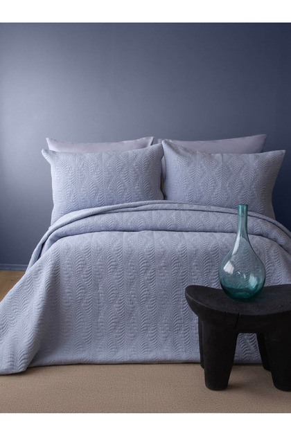 Double Bourbon Indigo Bedspread Set