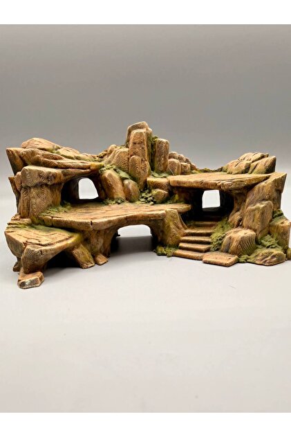 25x13x14 cm Sürüngen ve Kemirgenler İçin Teraryum Dekor, TUNDRA, %100 EL BOYAMASI