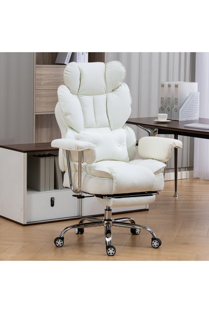 Ergonomic Office Chair with Footrest Executive Swivel Desk Reclining Leather Computer Gaming Chair