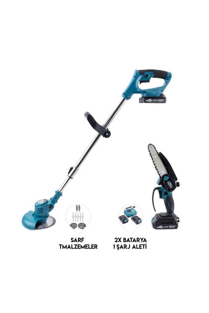 Şarjlı Tırpan + Testere BLUE