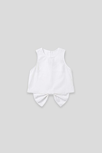 بلوزة BG Store للبنات، باللون الأبيض