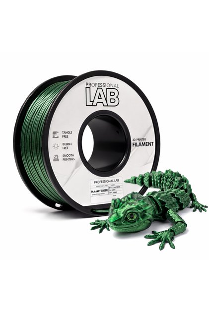 Filament PLA pentru imprimanta 3D, 1 kg, 1.75 mm, particule stralucitoare, verde galaxie