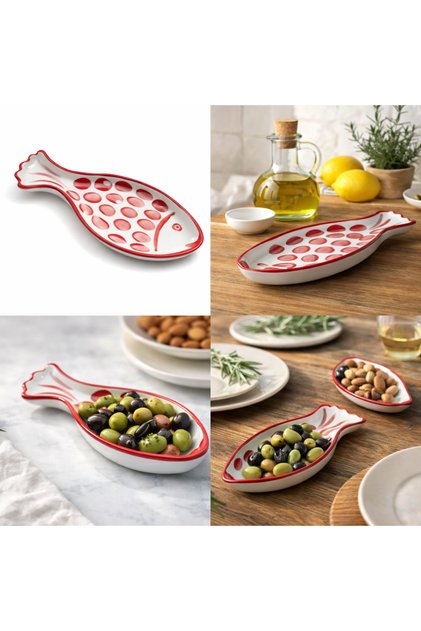 Balık Formunda Seramik Servis Tabağı — 16x7 cm
