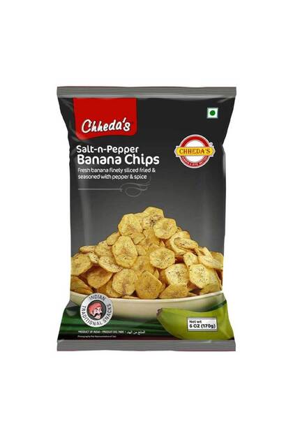 CHHEDAS SALT N PEPPER BANANA CHIPS 170GM