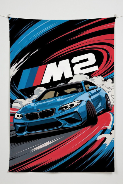 Bmw M2 – Anime Movie Character Themed Quality Fabric, Room Decor Tapestry Wall Rug Pieces