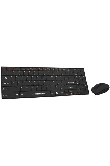 EK122K LIBERTY - Tastatura fДѓrДѓ fir + Mouse USB | 2,4 GHz, Negru, Rezolutie 1600 dpi