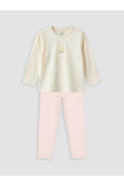 Printed Baby Girl T-Shirt and Leggings (S6)