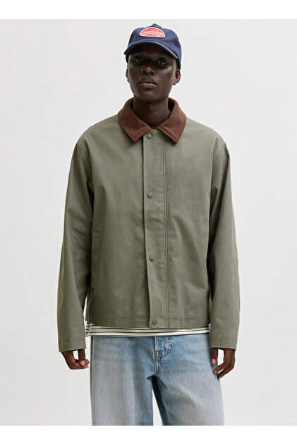 Jack & Jones Yeşil Erkek Mont 12288889 JJEGRAHAM WORKER JACKET SN