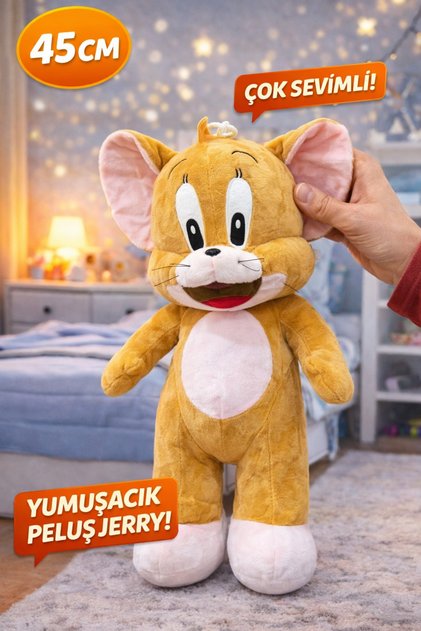 Peluş Jerry 45 CM Yumuşacık Sevimli Çizgi Karakter Oyuncak