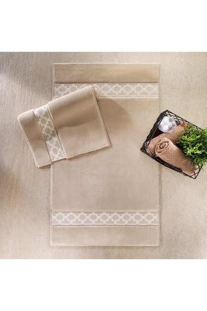 Home Lora 2 Li Cotton Bath Mat -Beige