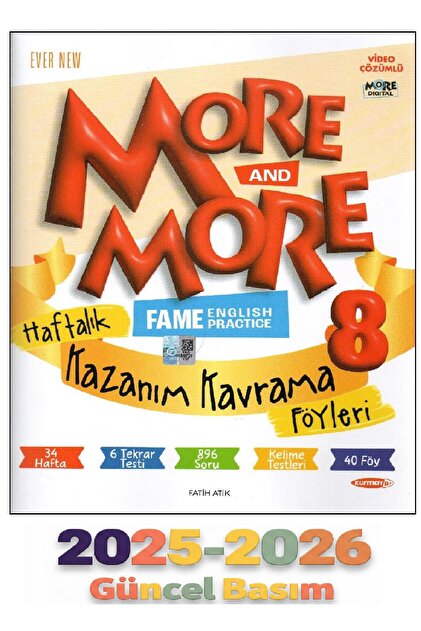kさま　おまとめ Kurmay Yayınları Kurmay ELT More and More 8. Sınıf LGS Haftalık