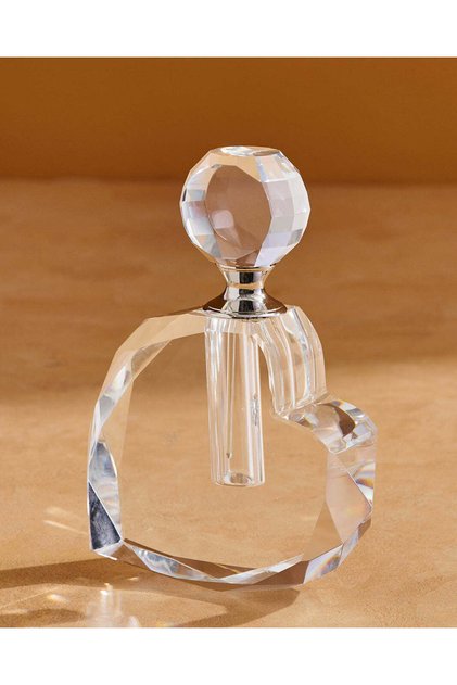 زجاجة عطر القلب الكريستالي