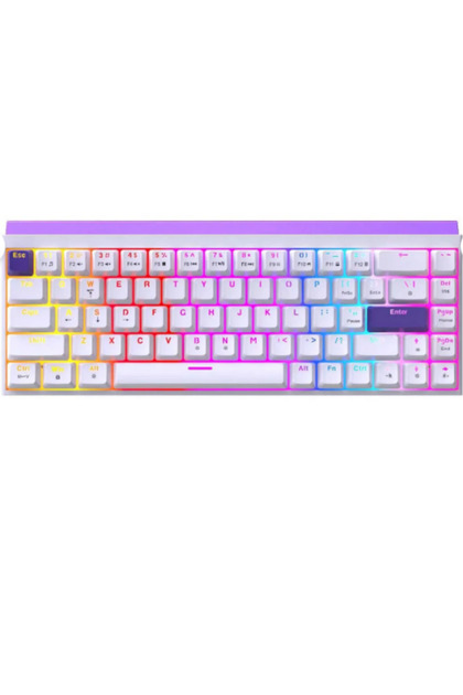 Sarftech K68Pro V2 Türkçe Q Beyaz RGB Mekanik Hot Swap App