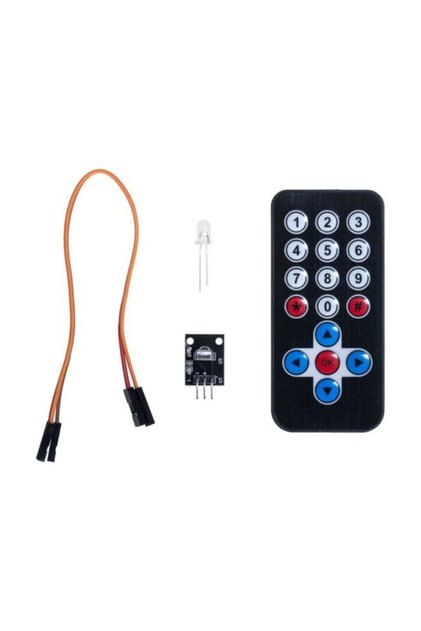IR Alıcı Verici Kumanda Seti 38KHz IR Receiver Modül + Kablosuz Kumanda Arduino Uyumlu